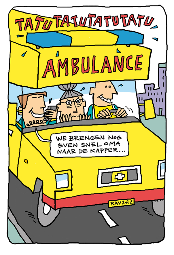 Cartoon boekje Ambulancedienst ZHZ, Privé activiteiten